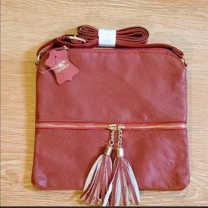 NWOT Dark Red Crossbody Bag Purse